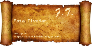 Fata Tivadar névjegykártya