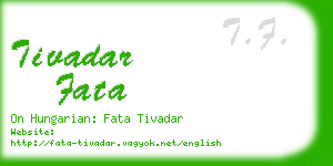tivadar fata business card